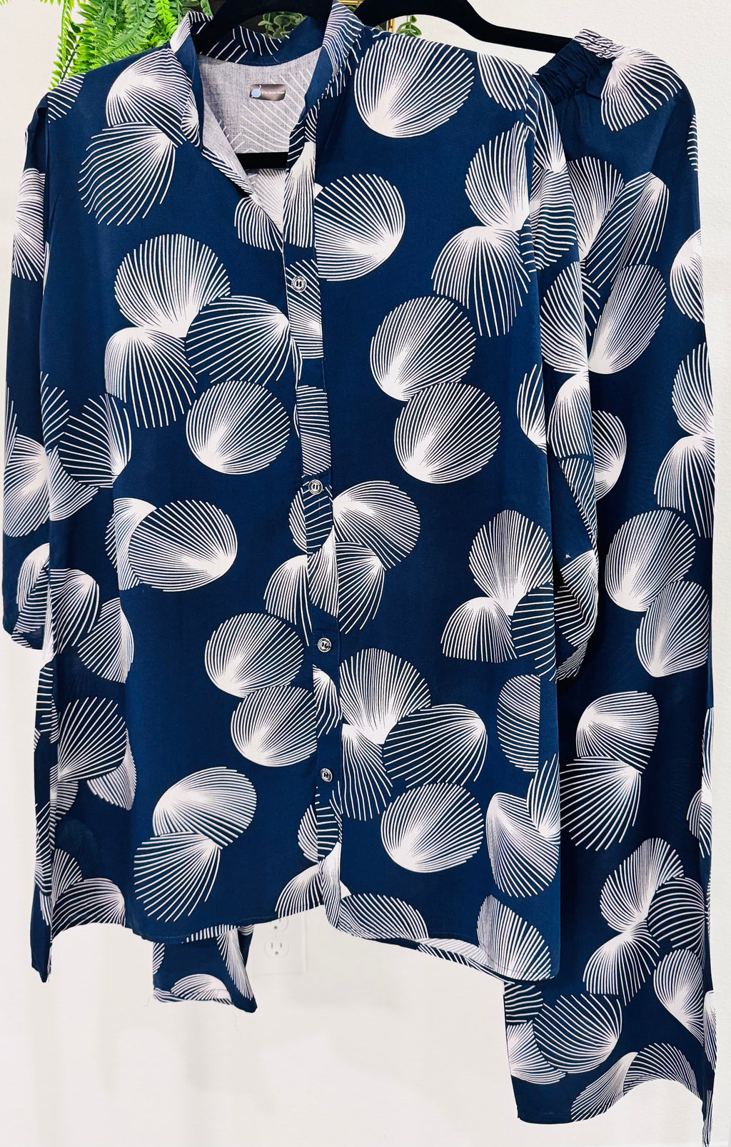 Navy Blue Printed Co-Ord Set – Modern Elegance with Comfort